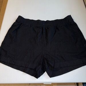 Old Navy Shorts Womens XL Black Linen Blend Pull On 3 Inseam Pockets Comfort